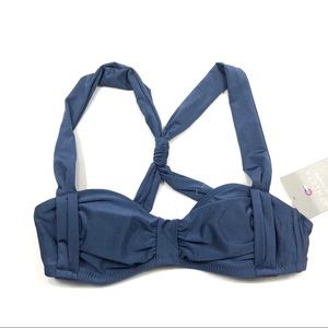 NWT Athleta Blue swim bikini top Aqualuxe …